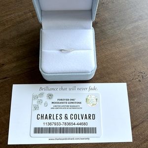 Charles and Colvard Forever One Moissanite Signature Curved Band 4.5